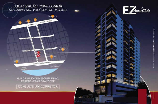 Imagem Imóvel com 3 Quartos à Venda, 142 m² em Aviação - Praia Grande