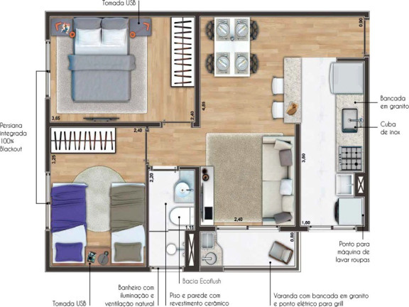 Imagem Imóvel com 2 Quartos à Venda, 48 m² em Centro - São Bernardo Do Campo Imagem Imóvel com 2 Quartos à Venda, 48 m² em Centro - São Bernardo Do Campo