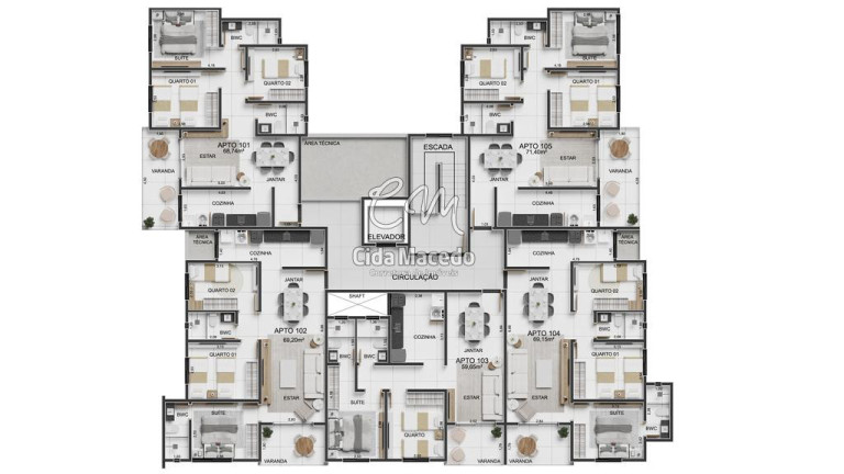 Imagem Apartamento com 3 Quartos à Venda, 68 m² em Ponta De Campina - Cabedelo Imagem Apartamento com 3 Quartos à Venda, 68 m² em Ponta De Campina - Cabedelo