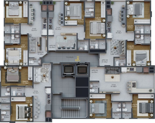 Apartamento com 2 Quartos à Venda, 58 m² em Morretes - Itapema
