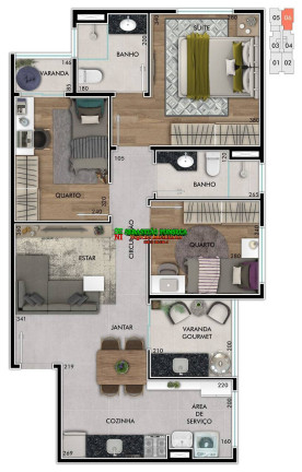 Imagem Apartamento com 2 Quartos à Venda, 57 m² em Jardim Oriente - São José Dos Campos