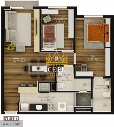 Imagem Imóvel com 2 Quartos à Venda, 72 m² em Prinstrop - Gramado Imagem Imóvel com 2 Quartos à Venda, 72 m² em Prinstrop - Gramado