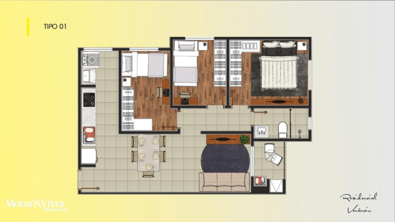 Imagem Apartamento com 3 Quartos à Venda, 63 m² em Parque Da Fonte - São José Dos Pinhais Imagem Apartamento com 3 Quartos à Venda, 63 m² em Parque Da Fonte - São José Dos Pinhais