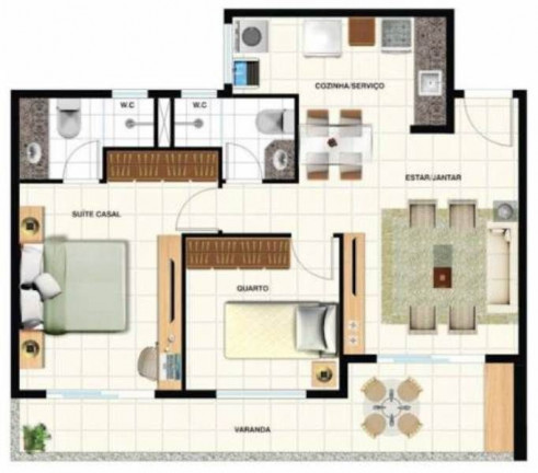 Imagem Apartamento com 2 Quartos à Venda, 57 m² em Aldeota - Fortaleza Imagem Apartamento com 2 Quartos à Venda, 57 m² em Aldeota - Fortaleza