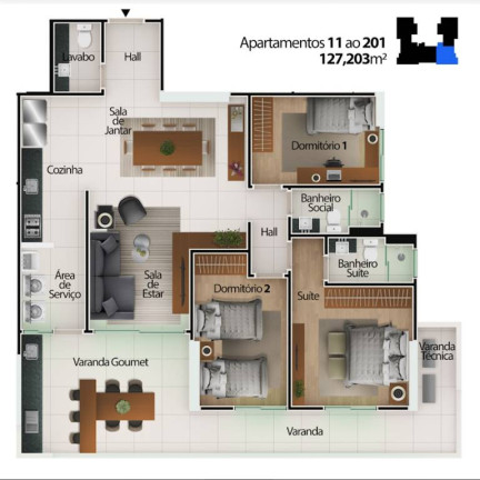 Imagem Apartamento com 3 Quartos à Venda, 127 m² em Centro - Mongagua Imagem Apartamento com 3 Quartos à Venda, 127 m² em Centro - Mongagua
