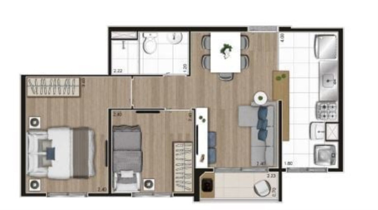 Imagem Apartamento com 2 Quartos à Venda, 42 m² em Maranhão - São Paulo Imagem Apartamento com 2 Quartos à Venda, 42 m² em Maranhão - São Paulo
