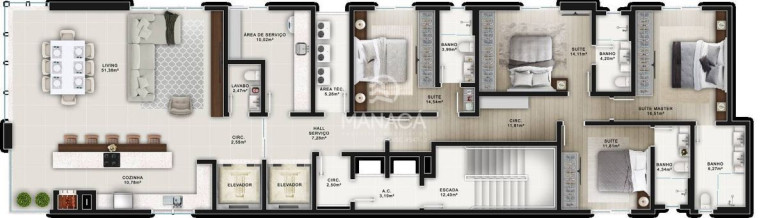Imagem Apartamento com 4 Quartos à Venda, 201 m² em Centro - Balneário Piçarras Imagem Apartamento com 4 Quartos à Venda, 201 m² em Centro - Balneário Piçarras