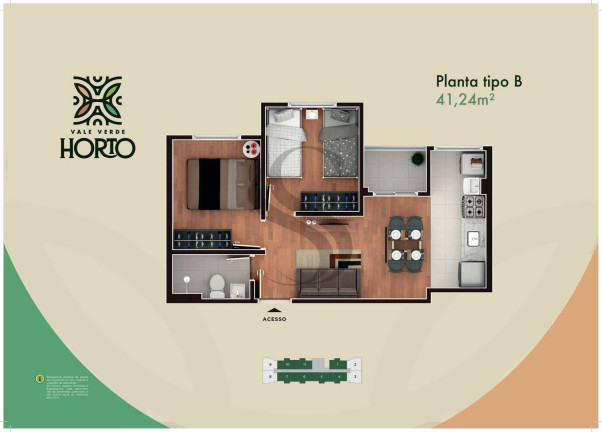 Imagem Apartamento com 2 Quartos à Venda, em Caguassu - Sorocaba Imagem Apartamento com 2 Quartos à Venda, em Caguassu - Sorocaba