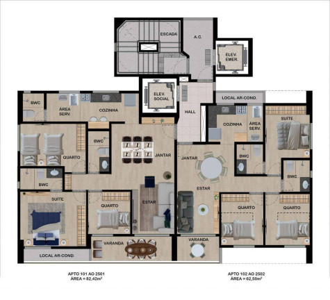 Imagem Apartamento com 3 Quartos à Venda, 62 m² em Torre - Recife Imagem Apartamento com 3 Quartos à Venda, 62 m² em Torre - Recife