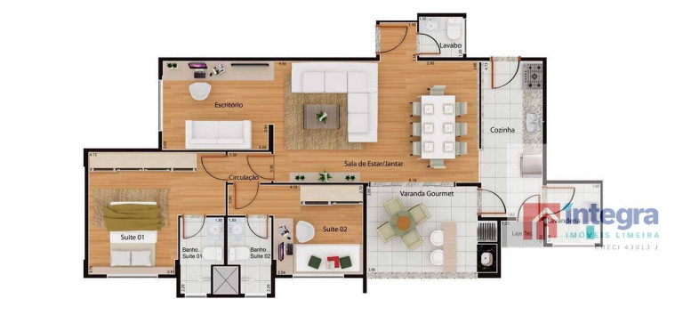 Imagem Apartamento com 3 Quartos à Venda, 96 m² em Vila Primavera - Limeira
