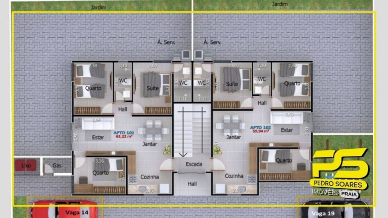 Imagem Apartamento com 3 Quartos à Venda, 63 m² em Bessa - João Pessoa Imagem Apartamento com 3 Quartos à Venda, 63 m² em Bessa - João Pessoa