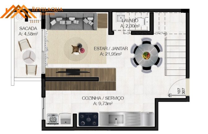 Imagem Apartamento com 1 Quarto à Venda, 62 m² em Praia Da Vila - Imbituba