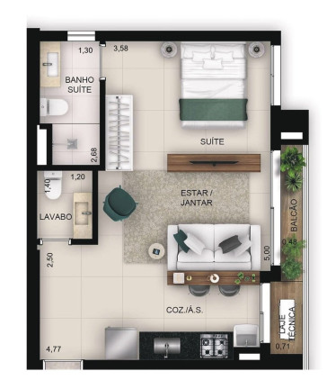 Imagem Imóvel com 1 Quarto à Venda, 44 m² em Setor Bueno - Goiânia Imagem Imóvel com 1 Quarto à Venda, 44 m² em Setor Bueno - Goiânia