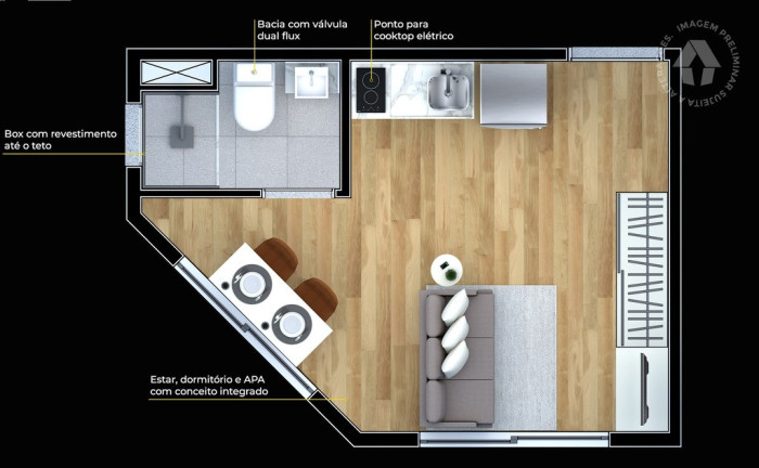 Imagem Cobertura com 1 Quarto à Venda, 108 m² em República - São Paulo Imagem Cobertura com 1 Quarto à Venda, 108 m² em República - São Paulo