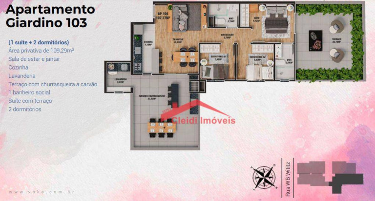 Imagem Apartamento com 3 Quartos à Venda, 68 m² em Anita Garibaldi - Joinville Imagem Apartamento com 3 Quartos à Venda, 68 m² em Anita Garibaldi - Joinville