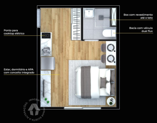 Imagem Cobertura com 1 Quarto à Venda, 108 m² em República - São Paulo Imagem Cobertura com 1 Quarto à Venda, 108 m² em República - São Paulo