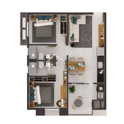 Imagem Apartamento com 2 Quartos à Venda, 56 m² em Costa E Silva - Joinville