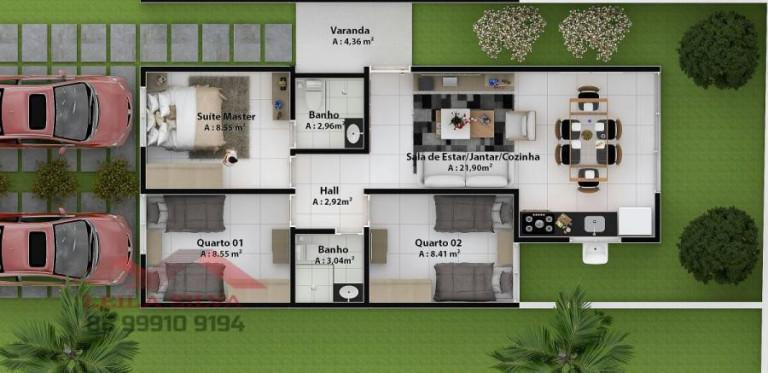 Imagem Casa de Condomínio com 3 Quartos à Venda, 170 m² em Pedra Mole - Teresina Imagem Casa de Condomínio com 3 Quartos à Venda, 170 m² em Pedra Mole - Teresina