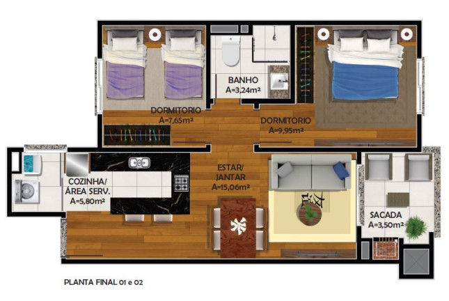 Imagem Apartamento com 2 Quartos à Venda, 51 m² em Esplanada - Caxias Do Sul Imagem Apartamento com 2 Quartos à Venda, 51 m² em Esplanada - Caxias Do Sul