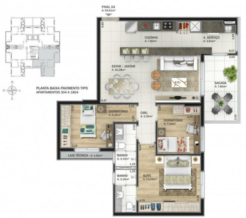 Imagem Apartamento com 3 Quartos à Venda, 91 m² em Panazzolo - Caxias Do Sul Imagem Apartamento com 3 Quartos à Venda, 91 m² em Panazzolo - Caxias Do Sul