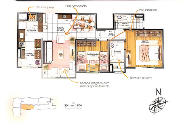 Imagem Apartamento com 2 Quartos à Venda, 75 m² em Nossa Senhora Das Dores - Santa Maria Imagem Apartamento com 2 Quartos à Venda, 75 m² em Nossa Senhora Das Dores - Santa Maria