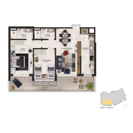Imagem Apartamento com 2 Quartos à Venda, 83 m² em Praia Grande - Torres