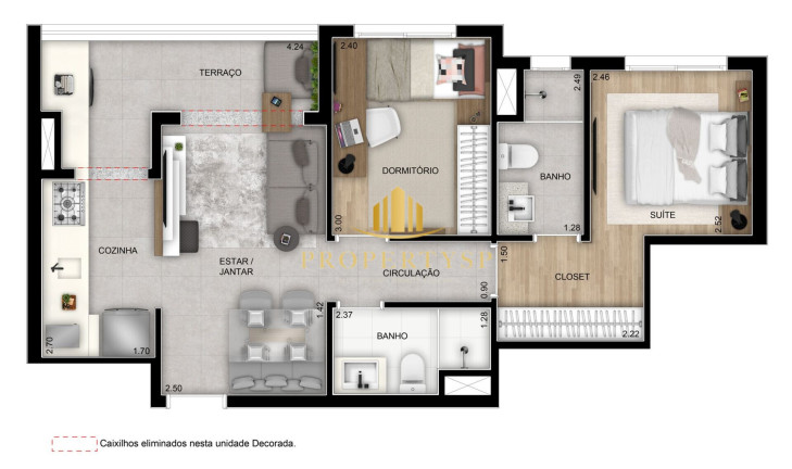 Imagem Apartamento com 2 Quartos à Venda, 55 m² em Vila Anastácio - São Paulo