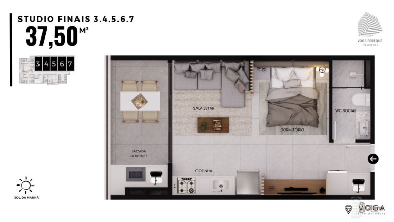 Imagem Apartamento com 1 Quarto à Venda, 37 m² em Perequê Açu - Ubatuba