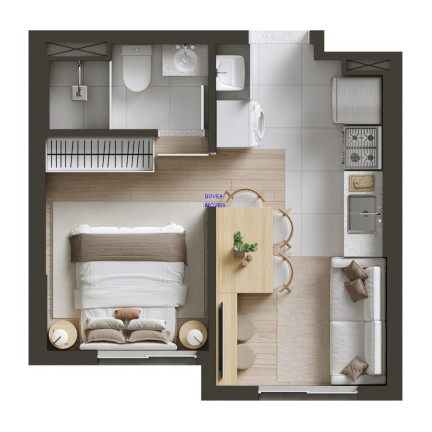 Imagem Apartamento com 2 Quartos à Venda, 27 m² em Novo Mundo - Curitiba Imagem Apartamento com 2 Quartos à Venda, 27 m² em Novo Mundo - Curitiba