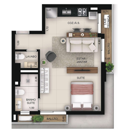 Imagem Apartamento com 1 Quarto à Venda, 83 m² em Setor Bueno - Goiânia Imagem Apartamento com 1 Quarto à Venda, 83 m² em Setor Bueno - Goiânia