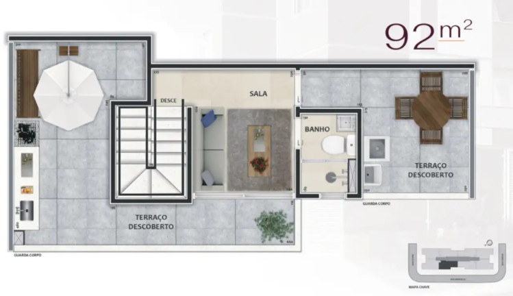 Imagem Cobertura com 2 Quartos à Venda, 89 m² Imagem Cobertura com 2 Quartos à Venda, 89 m²