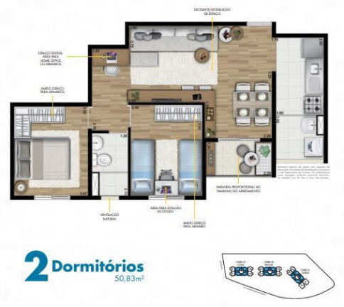 Imagem Apartamento com 2 Quartos à Venda, 45 m² em Vila Carrão - São Paulo Imagem Apartamento com 2 Quartos à Venda, 45 m² em Vila Carrão - São Paulo