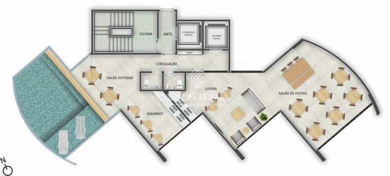 Imagem Apartamento com 2 Quartos à Venda, 46 m² em Casa Amarela - Recife