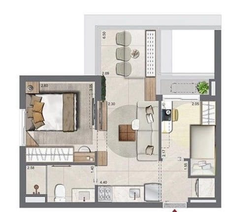 Imagem Studio com 1 Quarto à Venda, 28 m² em Campo Belo - São Paulo Imagem Studio com 1 Quarto à Venda, 28 m² em Campo Belo - São Paulo
