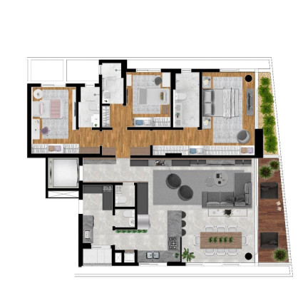 Imagem Apartamento com 3 Quartos à Venda, 152 m² em água Verde - Curitiba