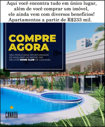 Imagem Apartamento com 2 Quartos à Venda, 62 m² em Canadá - Cascavel