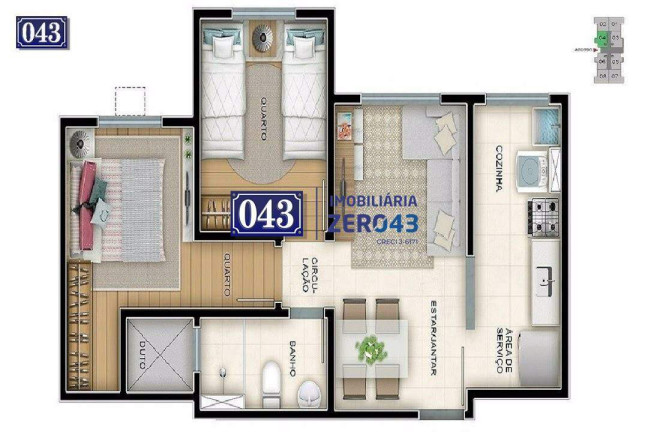 Imagem Apartamento com 2 Quartos à Venda, 44 m² em Conjunto Habitacional Doutor Farid Libos - Londrina Imagem Apartamento com 2 Quartos à Venda, 44 m² em Conjunto Habitacional Doutor Farid Libos - Londrina