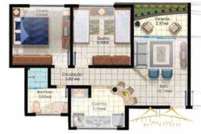 Imagem Apartamento com 2 Quartos à Venda, 52 m² em Capim Macio - Natal