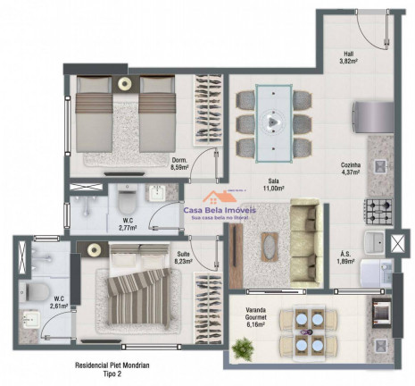 Imagem Apartamento com 2 Quartos à Venda, 57 m² em Vila Guilhermina - Praia Grande Imagem Apartamento com 2 Quartos à Venda, 57 m² em Vila Guilhermina - Praia Grande