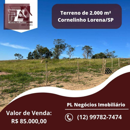 Imagem Terreno à Venda, 2.000 m² em Ponte Nova - Lorena Imagem Terreno à Venda, 2.000 m² em Ponte Nova - Lorena