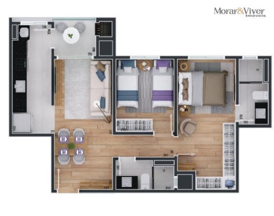 Imagem Apartamento com 2 Quartos à Venda, 55 m² em Aristocrata - São José Dos Pinhais Imagem Apartamento com 2 Quartos à Venda, 55 m² em Aristocrata - São José Dos Pinhais