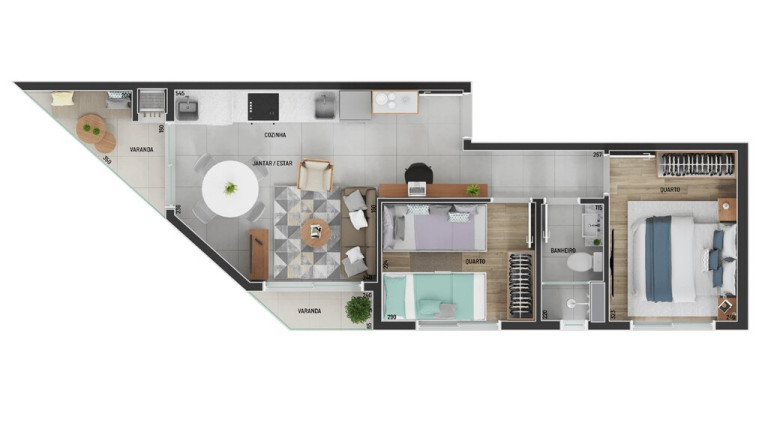 Imagem Apartamento com 2 Quartos à Venda, 49 m² em Capão Raso - Curitiba