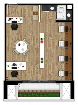 Sala Comercial à Venda, 60 m² em Barra Funda - São Paulo