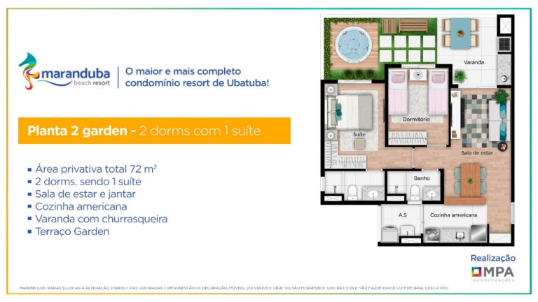 Imagem Apartamento com 2 Quartos à Venda, 72 m² em Praia Do Sapê - Ubatuba