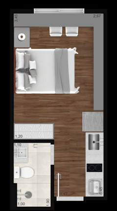 Imagem Apartamento com 1 Quarto à Venda, 16 m² em Portão - Curitiba Imagem Apartamento com 1 Quarto à Venda, 16 m² em Portão - Curitiba