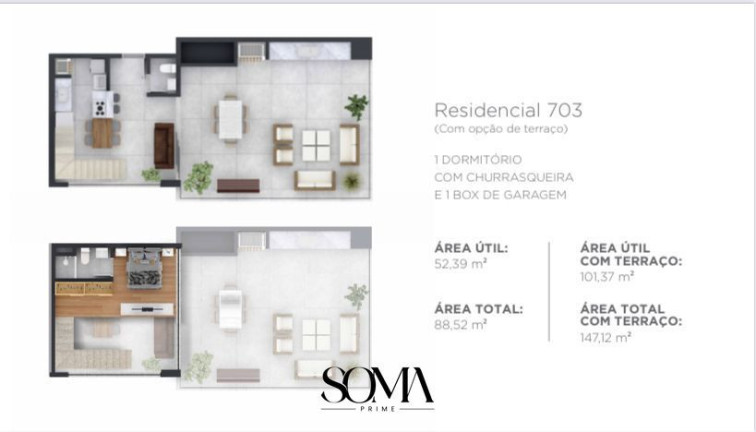 Imagem Apartamento com 1 Quarto à Venda, 53 m² em Alto Do Parque - Lajeado Imagem Apartamento com 1 Quarto à Venda, 53 m² em Alto Do Parque - Lajeado