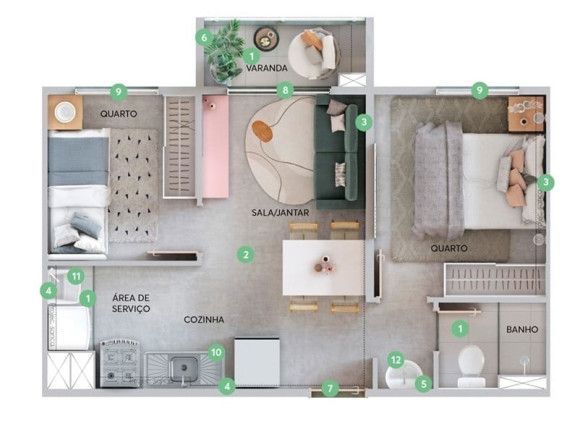 Apartamento com 2 Quartos à Venda, 35 m² em Vila Liviero - São Paulo