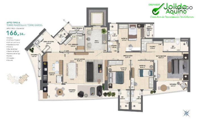 Imagem Apartamento com 3 Quartos à Venda, 141 m² em Fátima - Fortaleza