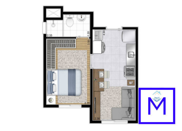 Imagem Apartamento com 1 Quarto à Venda, 26 m² em Barra Funda - São Paulo