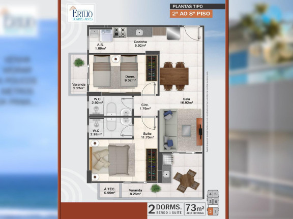 Imagem Imóvel com 2 Quartos à Venda, 73 m² em Maracanã - Praia Grande